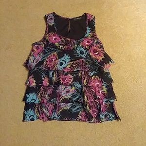 Tiered Black Blouse